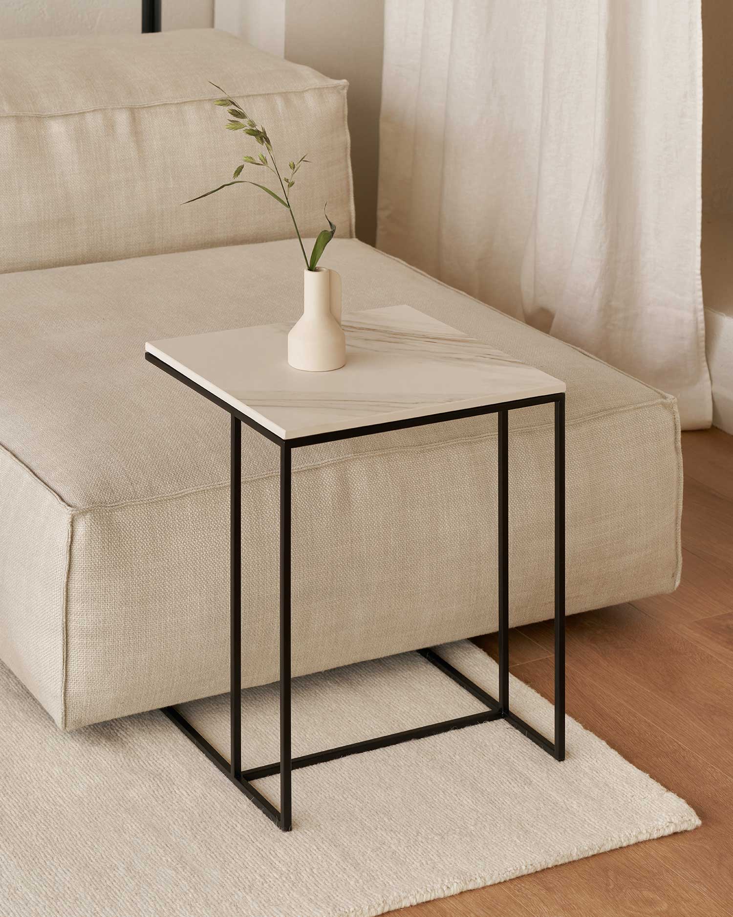 Pack 2 mesitas de noche Mini Petra calacatta oro