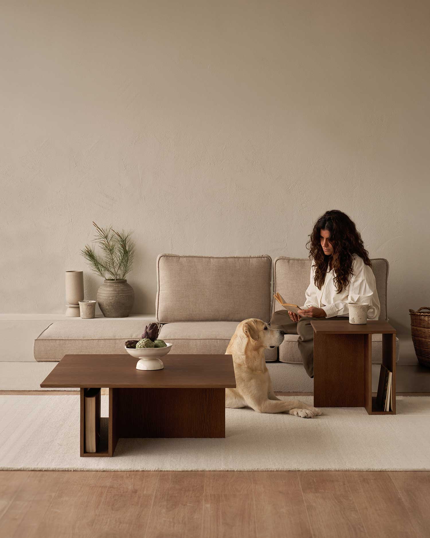 Conjunto Cova y Coveta roble moka