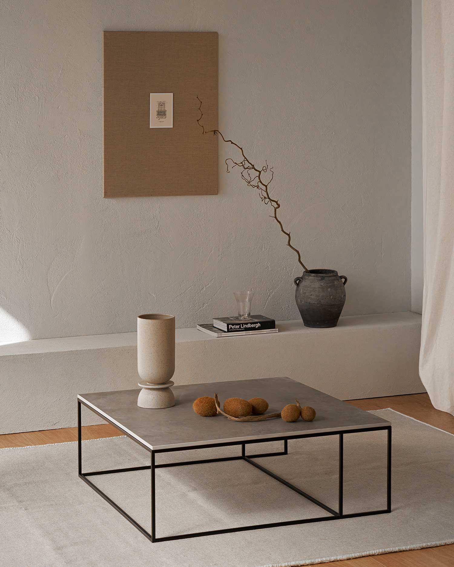 Mesa de centro Petra cemento 80 x 80 cm