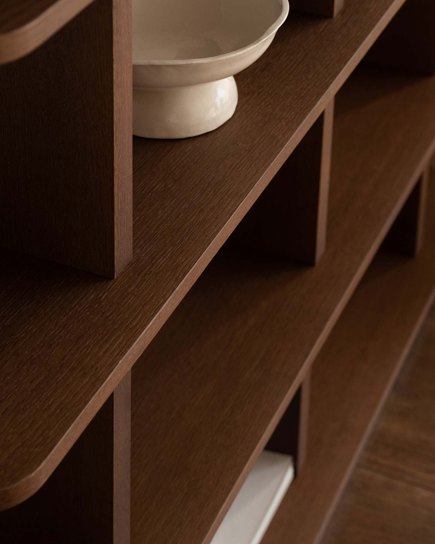 Estantería Otti roble moka 150 x 30 x 140 cm