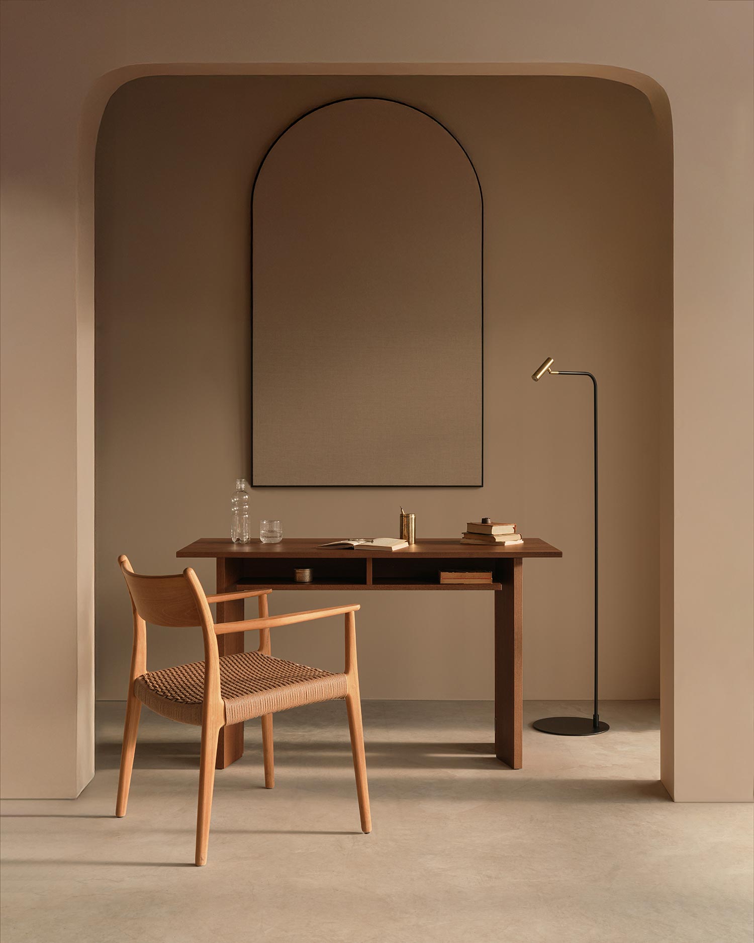 Escritorio Kyo roble moka 130 x 60 cm