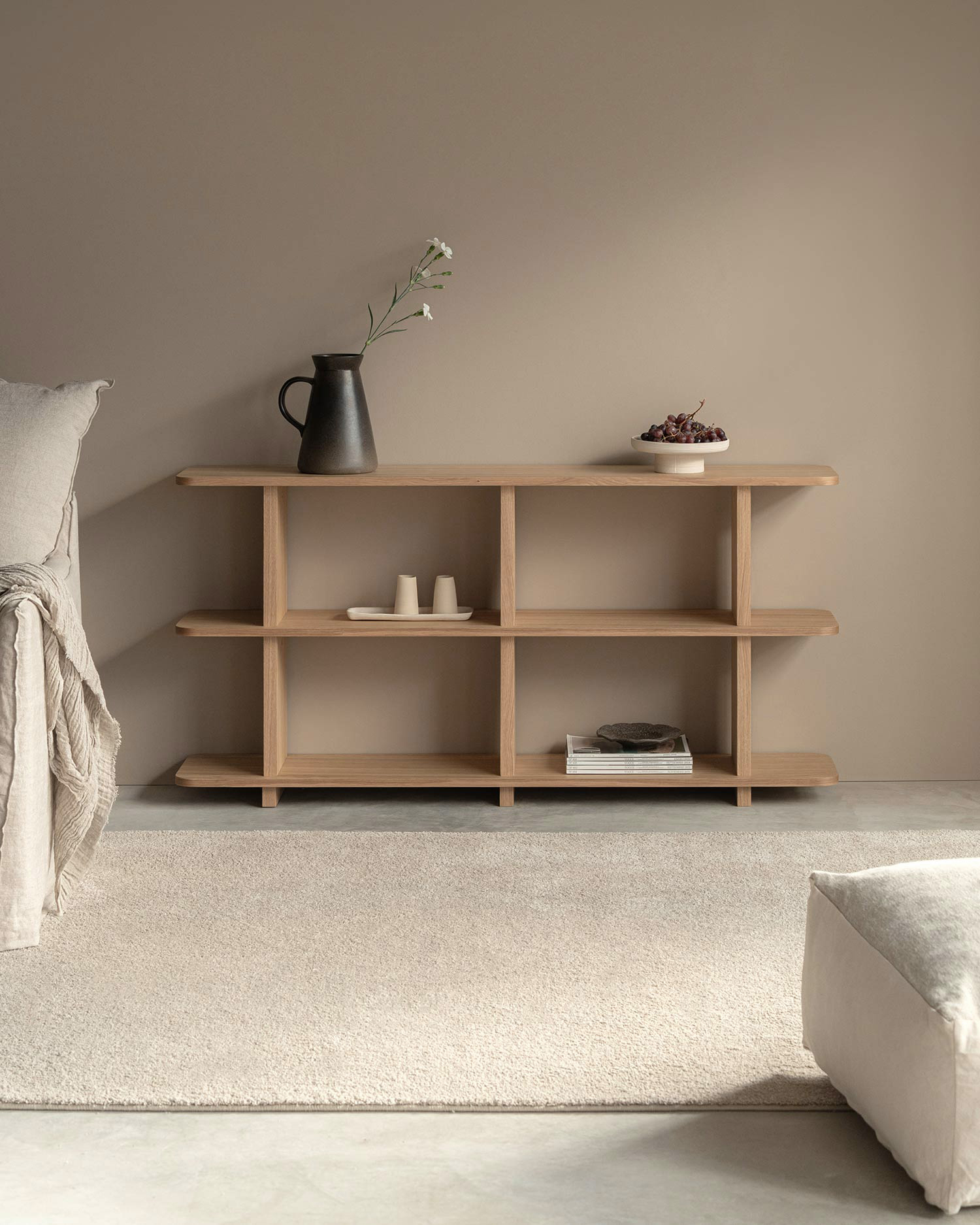 Estantería Otti roble natural 150 x 30 x 73 cm