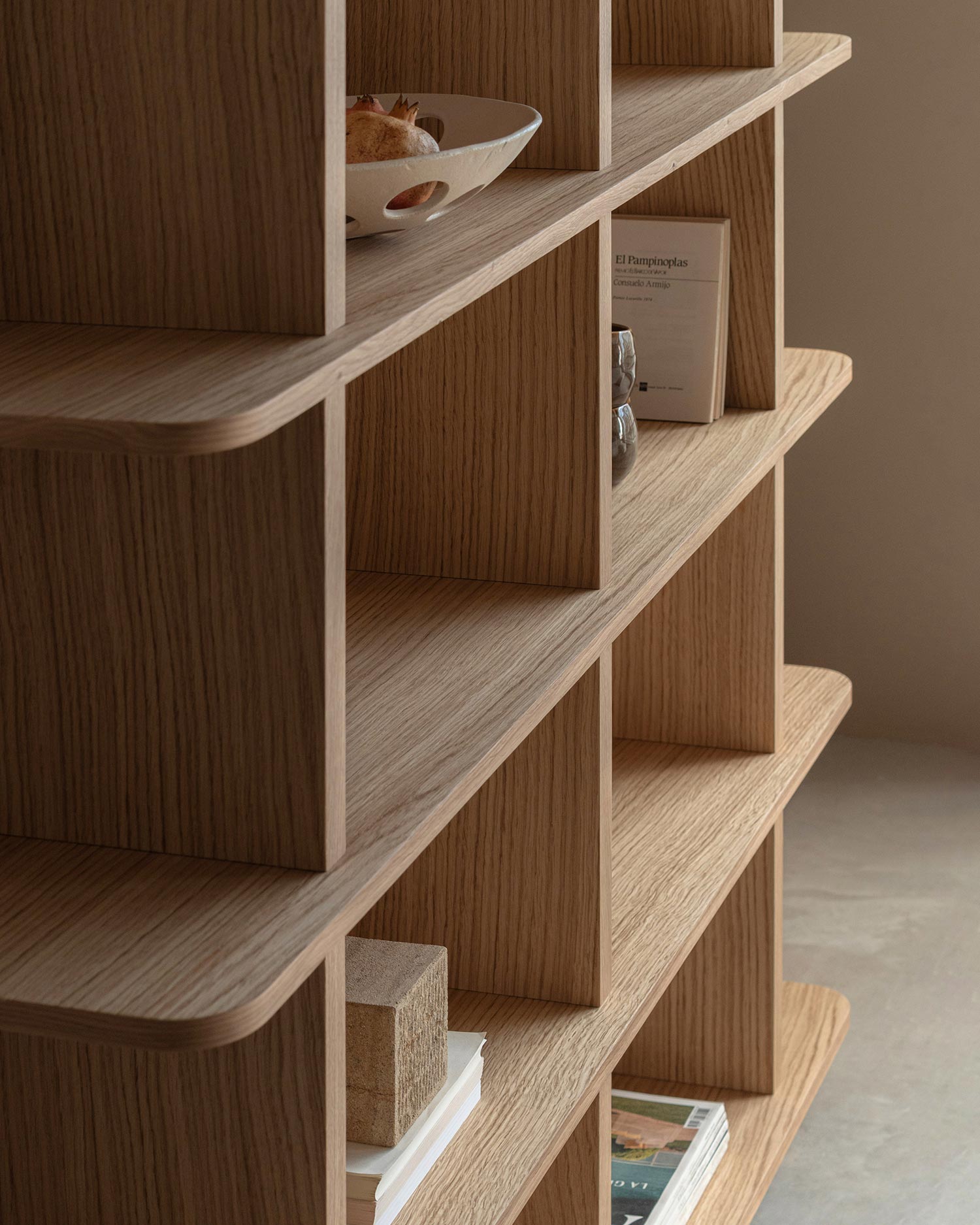 Estantería Otti roble natural 150 x 30 x 140 cm