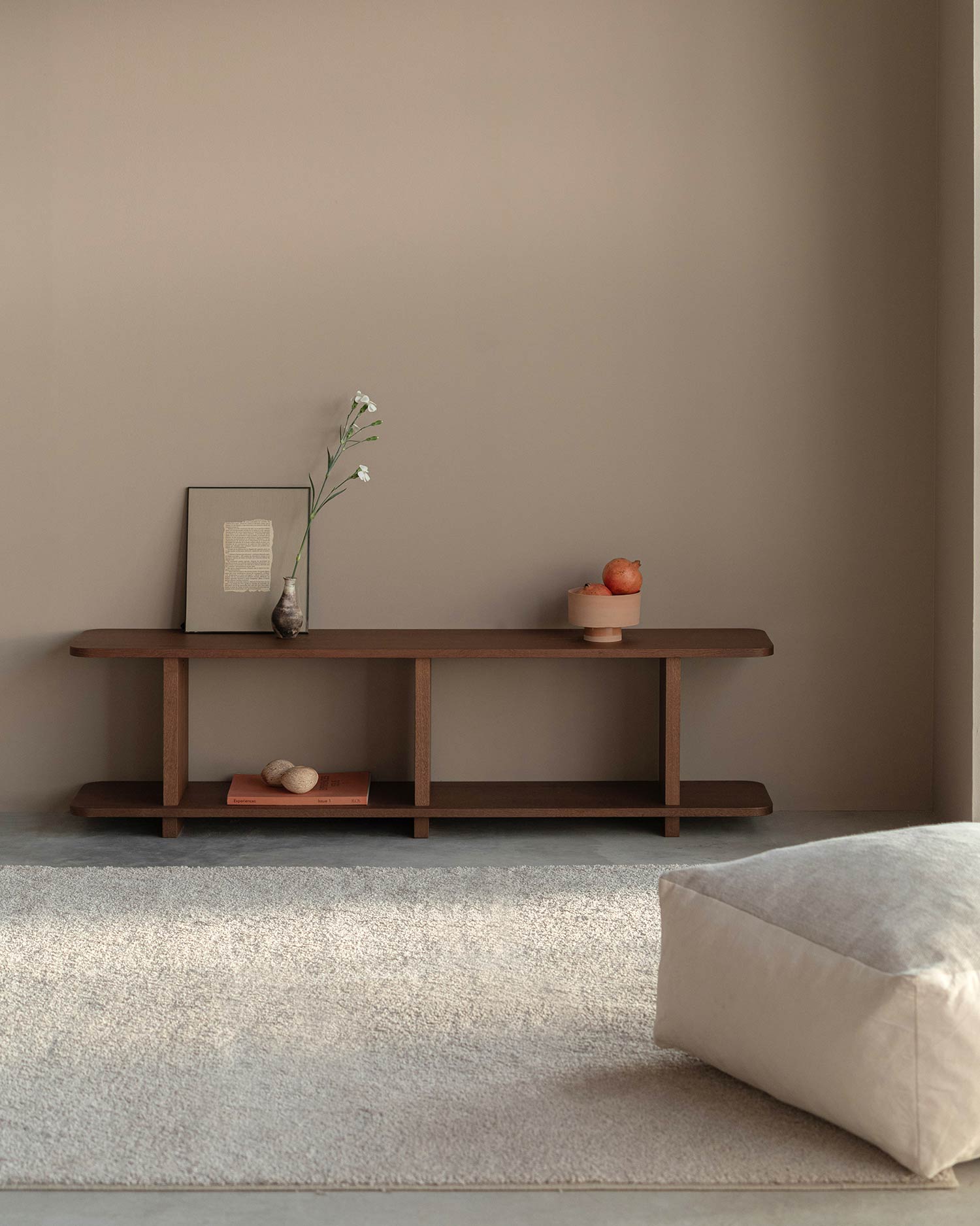 Estantería Otti roble moka 150 x 30 x 39 cm